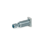 GN 23b Automatic Connectors, Steel, for Aluminum Profiles (b-Modular System), Right-Angled or End Face Connection