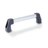 GN 667.2 - Cabinet "U" handles, Tube aluminum / Stainless Steel, mounting from the back
