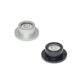 GN 2277 - Bull´s eye levels with mounting flange, Type A Mounting flange for bolting to surface