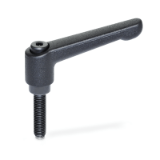 GN 306 DZ - Adjustable hand levers, Type DZ, Hardened oval tipp