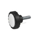 GN 7336.5 - Knurled knobs with threaded stud, Type MS, Brass pivot