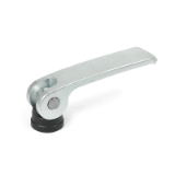 GN 927.3 - Stainless Steel-Clamping levers with eccentrical cam with internal thread, Type B, Plastic contact plate without setting nut