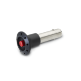 GN 114.3 - Locking Pins, Stainless Steel, slide plastic, with Axial Lock (Pawl)