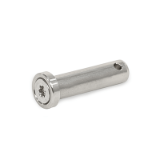 GN 2342 - Stainless Steel-Assembly pins, Type B, with plain washer, Identification no. 2 with cross hole for spring cotter pin GN 1024
