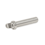 GN 2342 - Stainless Steel-Assembly pins, Type E, with washer with eyelet, Identification no. 1 without cross hole