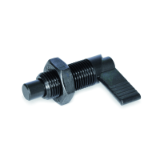 GN 612 - Cam action indexing plungers, Type AK, without plastic cover, with lock nut