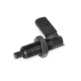 GN 721.1 - Cam action indexing plungers, Type RBK, Right-hand lock, with plastic cover, with lock nut