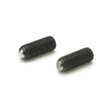 GN 605 - Ball Point Screws, Type V, Flat ball, with swivel limiting stop