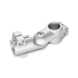 GN 284 - Swivel Clamp Connector Joints, Aluminum, with screw, stainless steel, Type S, Stepless adjustment