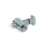 GN 25b - Quick Release Connectors, Steel, for Aluminum Profiles (b-Modular System), Asymmetrical Mounting Studs
