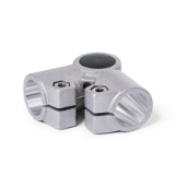 GN 196 - Angle Connector Clamps, Aluminum, with screw, stainless steel