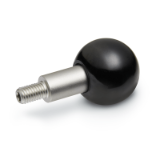 GN 319.5 A - Revolving ball knobs, Shaft Stainless Steel, Type A, with male thread