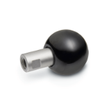 GN 319.5 B - Revolving ball knobs, Shaft Stainless Steel, Type B, with female thread