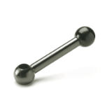 DIN 6337 - Ball levers, straight lever with plain bore (type K)