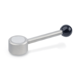 GN 125.5 - Flat adjustable Stainless Steel-Tension levers, Type D, straight lever, with threaded insert
