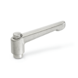 GN 300.5 - Adjustable Stainless Steel-Hand levers, Type AS, with external hexagon, with Thread