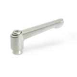 GN 300.5 - Adjustable Stainless Steel-Hand levers, Type IS, with internal hexagon, with Thread