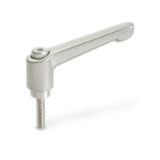 GN 300.5 - Adjustable Stainless Steel-Hand levers, Type IS, with internal hexagon