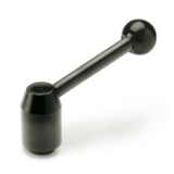 GN 212.3 - Adjustable tension levers, Type E, angled lever, with threaded insert