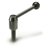 GN 212.3 - Adjustable tension levers, Type D, straight lever, with threaded stud