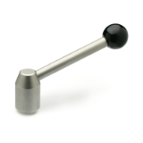 GN 212.5 - Adjustable Stainless Steel-Tension levers, Type E, angled lever, with threaded insert