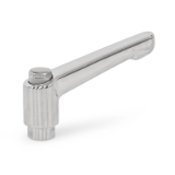 GN 300.6 - Adjustable Stainless Steel-Hand levers, Type AS, with external hexagon, with Thread