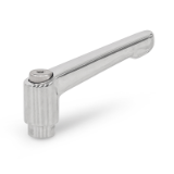 GN 300.6 - Adjustable Stainless Steel-Hand levers, Type IS, with internal hexagon, with Thread