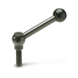 GN 6337.3 - Adjustable clamping lever with bolt, straight lever