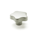 GN 5334.4 - Star Knobs, Stainless Steel, Type E, With threaded blind bore