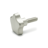 GN 5334.4 - Star Knobs with Threaded Stud, Stainless Steel
