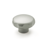 GN 5335 - Stainless Steel-Hand knobs, Type E, with threaded blind bore, matt-blasted