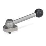 GN 918.5 - Eccentric Cams, Stainless Steel, Radial Clamping, with Threaded Bolt, Type KV with ball lever, angular (serration)