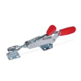 GN 850.2 - Toggle clamps with safety hook, for pulling action, Type TG, with draw axle, with catch, with oval head latch bolt
