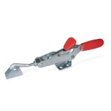 GN 850.2 - Toggle clamps with safety hook, for pulling action, Type TU, with draw axle, with catch, with J-hook latch bolt