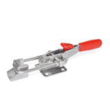 GN 851.3 - Stainless Steel-Horizontal latch type toggle clamps, Type T6, with U-Bolt latch, with catch