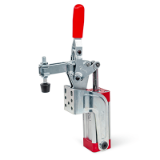 GN 862.1 - Toggle Clamps, Pneumatic, with Additional Manual Operation, Type CPVS, Forked clamping arm, with two flanged washers and clamping screw GN 708.1