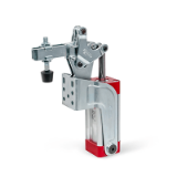 GN 862 - Toggle Clamps, Pneumatic, with Angled Base, Type CPV, Forked clamping arm, with two flanged washers and clamping screw GN 708.1