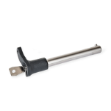 GN 314 - Stainless Steel-Locking pins with L-Handle, lockable, Identification SC, Operation with key (same lock)