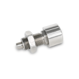GN 514 - Stainless Steel-Locking Plungers, Type AKN, with lock nut, with stainless steel knob
