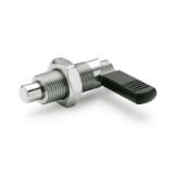 GN 612 NI - Stainless Steel-Cam action indexing plungers, Type B with plastic cover, without lock nut