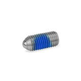GN 615.3 KN-PFB - Spring plungers, Type KN Stainless Steel, standard spring load, thread locking PFB