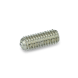 GN 615.9 - Stainless Steel-Spring plungers, Type KN, Stainless Steel, standard spring load