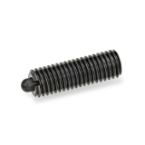 GN 616.1 - Spring plungers, Type S, Steel, with standard spring load