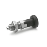 GN 617.1 - Stainless Steel-Indexing plungers with rest position, Type AK, with lock nut, with plastic-knob