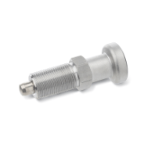 GN 617 - Stainless Steel-Indexing plungers without rest position, Type AKN, with lock nut, with Stainless steel-Knob