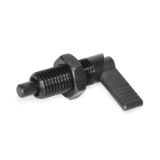 GN 721.1 - Cam action indexing plungers, Type LAK, Left-hand lock, with lock nut