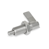 GN 721.6 - Stainless Steel-Cam action indexing plungers, Type RAK, Right-hand lock, with lock nut