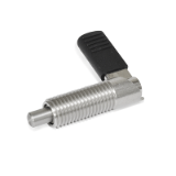 GN 721.6 - Stainless Steel-Cam action indexing plungers, Form RB, Right-hand lock, with plastic cover