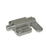 GN 722.3 A4 - Stainless steel-Spring latches with flange for surface mounting, Type L, left indexing cam