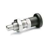 GN 817 - Stainless Steel-Indexing plungers, Type B without rest position, without lock nut